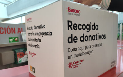 El Centro Comercial Berceo colabora con Cáritas La Rioja en la recogida de donativos para ayudar al pueblo ucraniano
