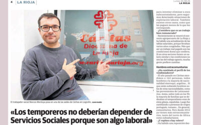 Marcos Montoya habla en RNE y en Diario La Rioja sobre la atención a los trabajadores temporeros: “No deberían depender de Servicios Sociales porque son algo laboral”