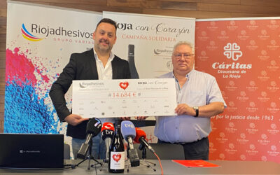Rioja con Corazón, la iniciativa benéfica de Riojadhesivos, celebra su segunda edición tras recaudar 14.684€ a beneficio de Cáritas La Rioja